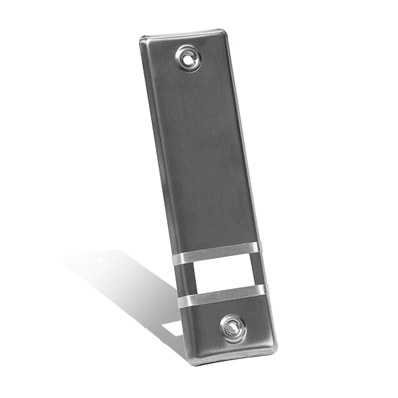 JAROLIFT Design Edelstahl Abdeckplatte für Gurtwickler / Lochabstand: 160 mm / Farbe: silber
