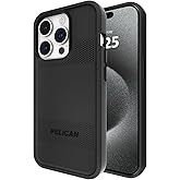 Pelican Protector Series - iPhone 15 Pro Case 6.1" [Compatible with MagSafe] Magnetic Phone Case with Anti-Scratch Tech [16ft MIL-Grade Drop Protection] Protective Cover for iPhone 15 Pro - Black