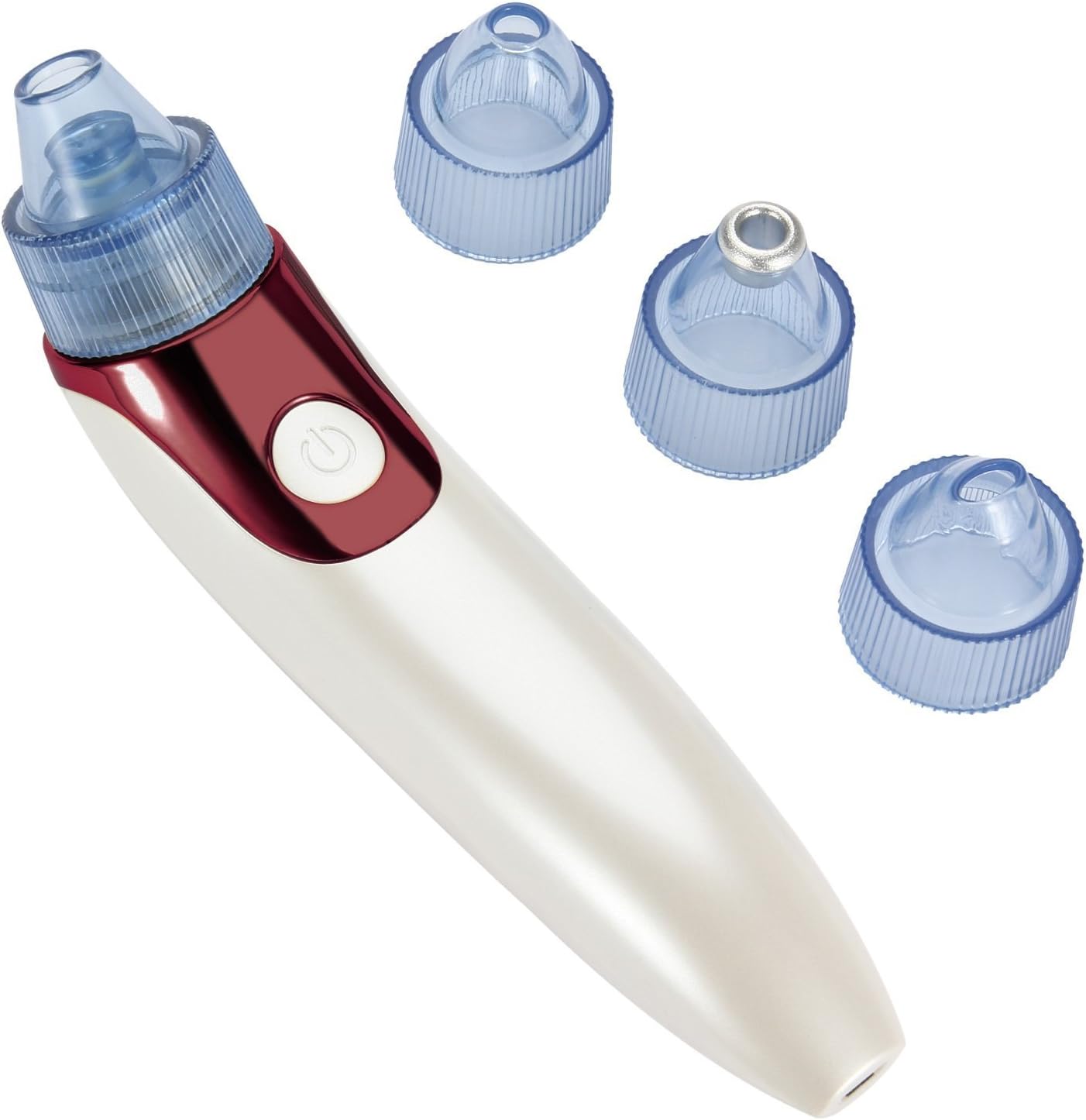 [Sales] Vikeepro Beauty Device Multifunction Blackhead Extractor, Deep Facial Cleanser, Facila pore cleanser, electric blackhead removal (White-rose)