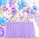 14ft Polyester Table Skirt Light Purple Table
