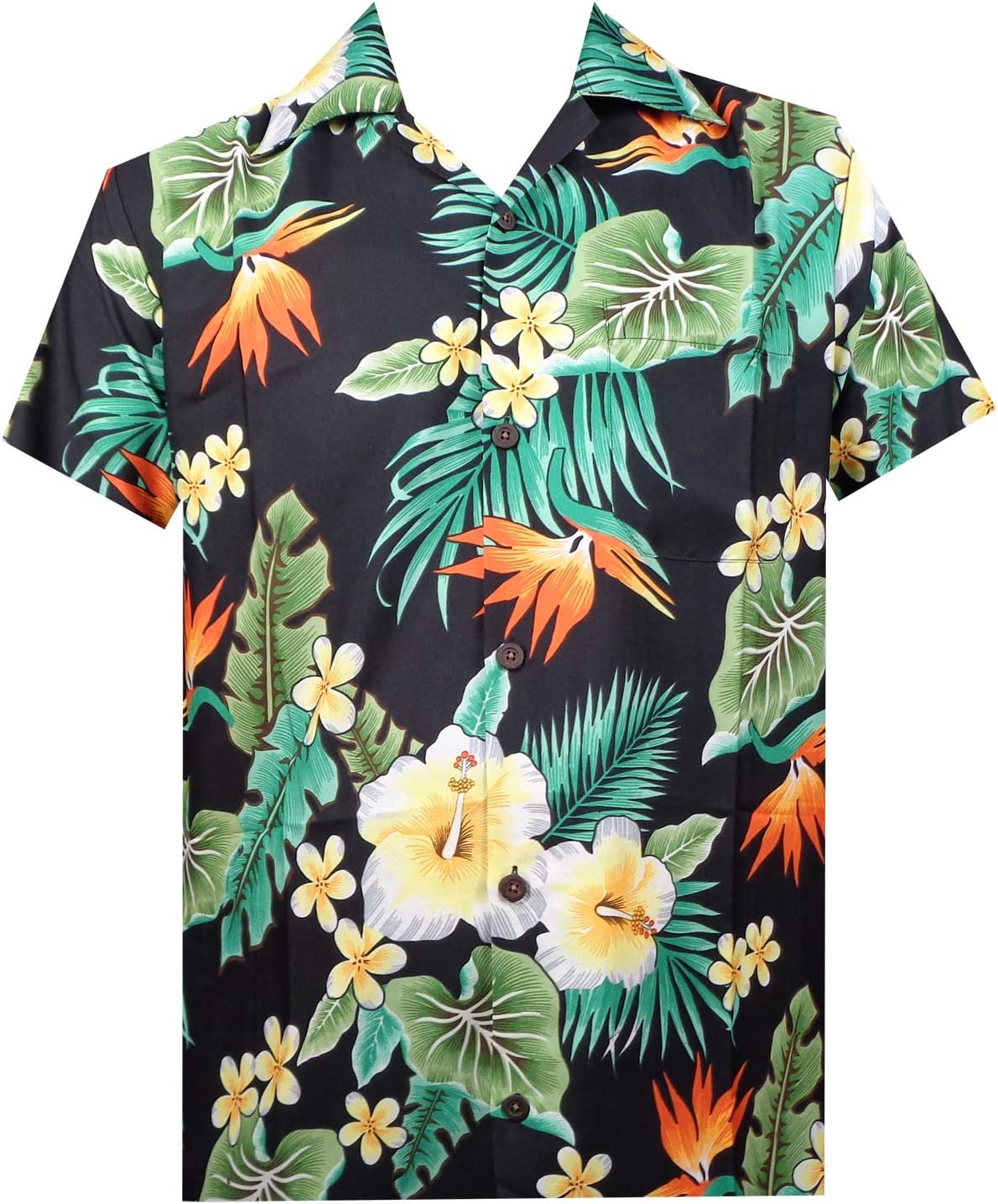 Hawaiian Shirt Mens Flower Leaf Beach Aloha Party Casual Holiday Short Sleeve