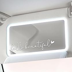 UZZH Hello Beautiful Car Rearview Mirror Stickers
