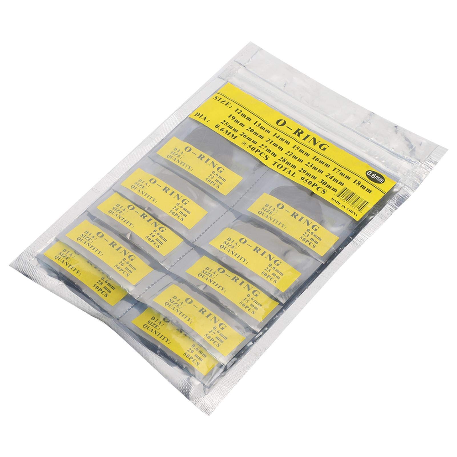 Waterproof Watch Gaskets,High Elastic Rubber Sealing Washers,Washer Assortment Set,Suitable for Watchmakers and Watch Repairing Workers(0.6mm Suit Waterproof Ring)