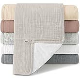 Bearmoss Muslin Burp Cloths, 100% Cotton Baby Burping Clothes, Large Extra Soft Absorbent for Unisex Newborn Boy and Girl, 20x10in, 6 Pack