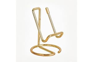 Cell Phone Stand for Desk, Cute Metal Gold Cell Phone Stand Holder Desk Accessories, Compatible with All Mobile Phones, foriP
