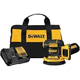 DEWALT 20V MAX Orbital Sander Cordless, 5-Inch Sander Tool, 2.Ah, 8,000-12,000 OPM, Variable Speed Dial, Storage Bag, Battery and Charger Included (DCW210D1)