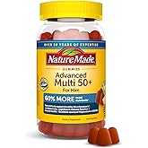 Nature Made Advanced Multivitamin Gummies 50 + for Him, Mens Multivitamins Gummies with Magnesium Citrate, Vitamin D3, Zinc, All 8 B Vitamins, 84 Multi Vitamins, 28 Day Supply