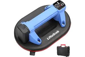 LiftuGrab Electric Suction Cup with 551 lb Maximum Load Capacity 10 inch Base with LED Display for Suction 2000mAh Battery Type-C Charge for Lifting Large Glass Granite Tiles Metal
