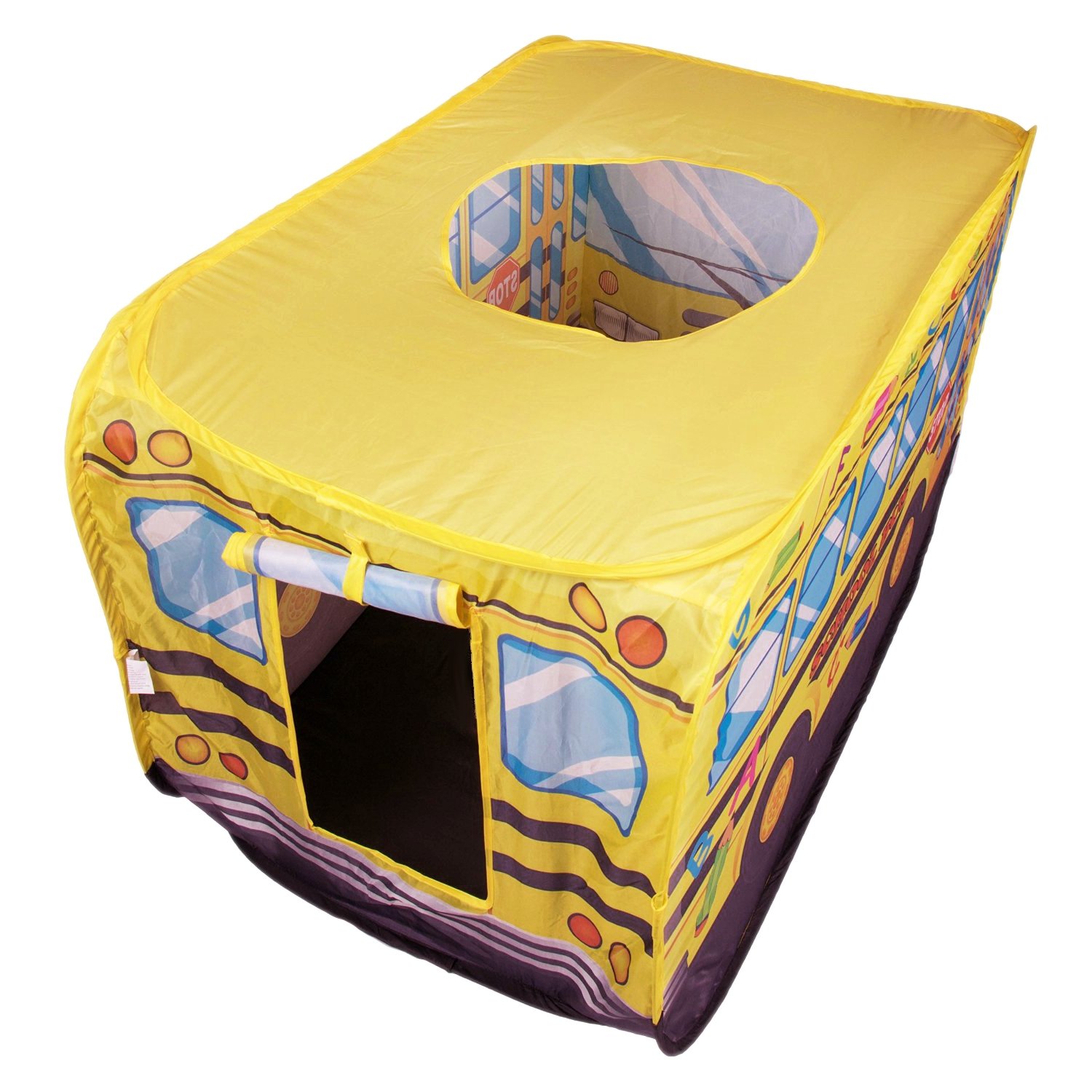 POCO DIVO School Bus Pop-up Play Tent Kids Pretend Vehicle