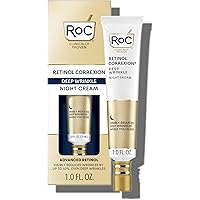 RoC Retinol Correxion Deep Wrinkle Anti-Aging Night Cream, Daily Face Moisturizer with Shea Butter, Glycolic Acid and Squalan