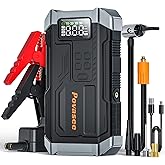 [2026NEW Model] 5000A Jump Starter with Air Compressor,Car Jumper Starter Portable with 150PSI Tire Inflator 12V Jump Box with LCD Display,Flashlight,Storage Case (Up 9L Gas/8L Diesel Engine