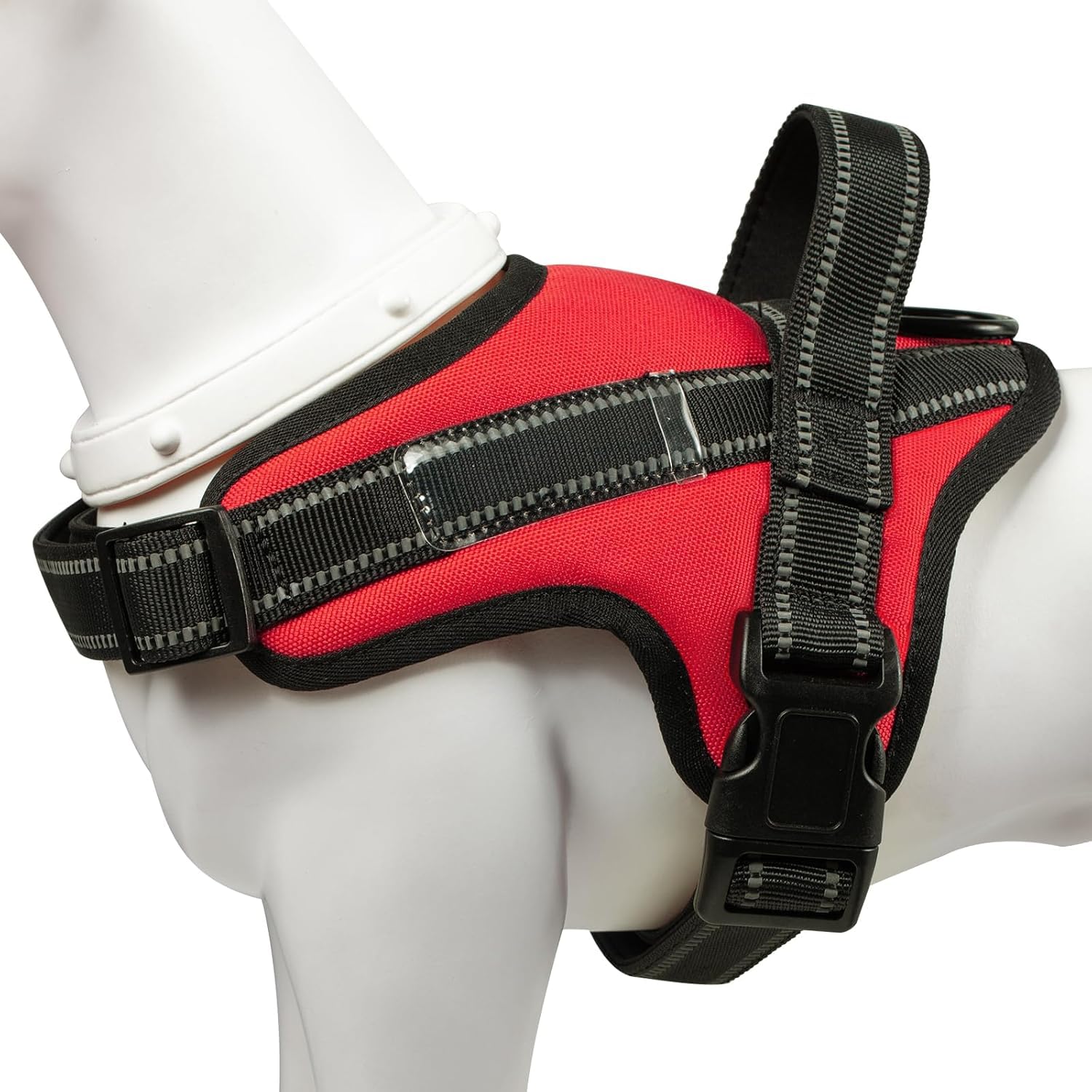 Photo 1 of OGURIYA Essential Dog Harness, Pet Vest with 2 Adjustable Strap, No Choke, Reflective, Padded, for Easy Walking and Training for Small, Medium and Large Dogs(Red,M)