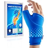 Thumb &amp; Wrist Ice Pack Wrap, Long-Lasting Cold Compression for Pain Relief | Thickened Gel, Form Fit, Stays Cold Longer, Soft After Freezing, Full Wrap Cooling, Reusable Cold Hot Therapy, Easy On &amp; Off