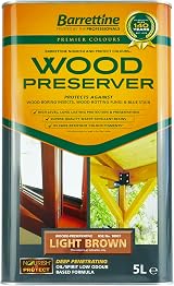 Barrettine Wood Preserver Light Brown 5L UV Fade Resistant Oil Based
