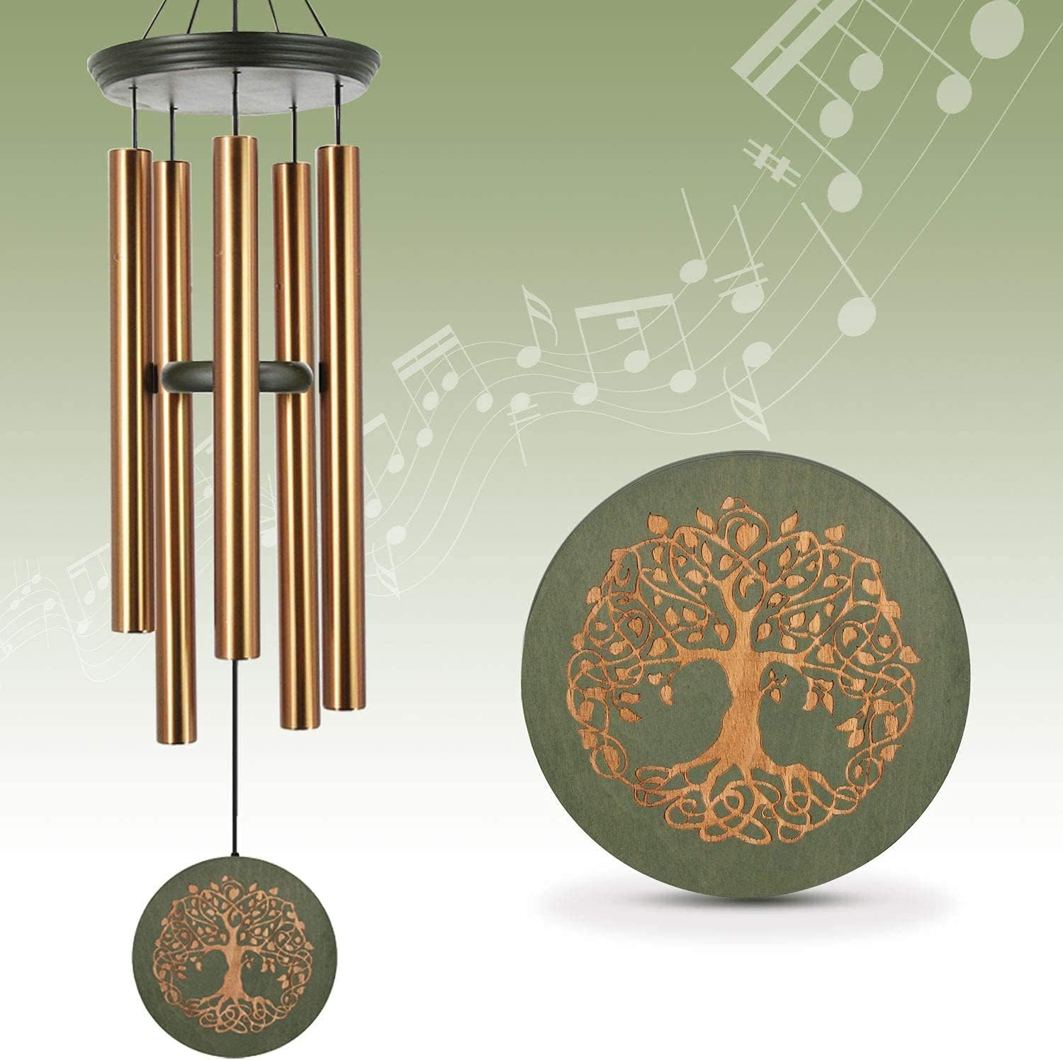 Howarmer Sympathy Wind Chimes for Outside, 36” Large Metal Chimes in