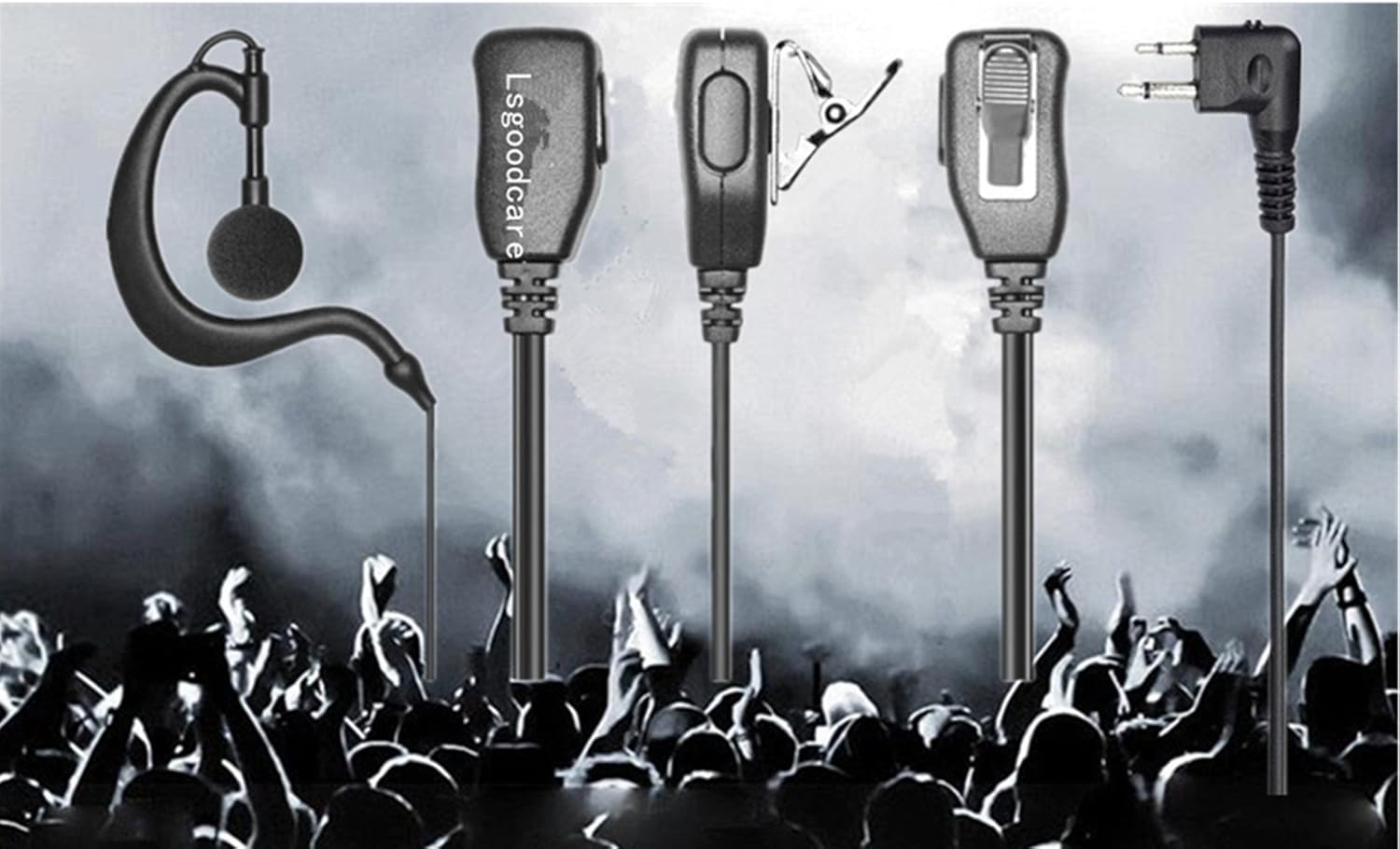 Lsgoodcare 10Pcs Advanced G Shape Police Earpiece Headset PTT Mic Compatible with 2-pin Motorola Radio CP040 CP200 XTNi DTR VL50 - Image 3