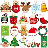 YQUQWN 80 PCS Christmas Gift Tags with Strings 20 Holiday Designs Xmas Hanging Label for DIY Christmas Gift Wrap and Label Packaging Christmas Decorations Party Supplies
