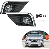 ANTUKO 2-Pack Front Bumper Fog Lights Assembly with Bulbs and Switch Wiring Kit Replacement for Replacement for Altima 2016-2018