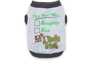 DroolingDog Dog Christmas T Shirt Fleece Warm Clothes for Small Dogs, Large