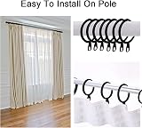 HomeElabador Pack of 24 Black Curtain Rings 30mm Internal Diameter view 4