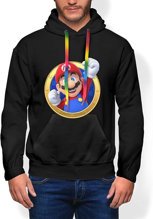 Amazon.com: Super Mario Bros Games Men 3D Hoodies Pullover Workout Warm Printed Sweatshirt: Clothing