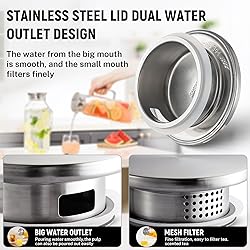 40 oz,1.2Liter Square Glass Pitcher with Lid and