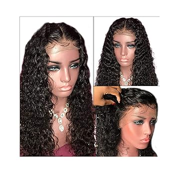 Amazon Com Kinky Curly Lace Front Wigs With Baby Hair Full Remy