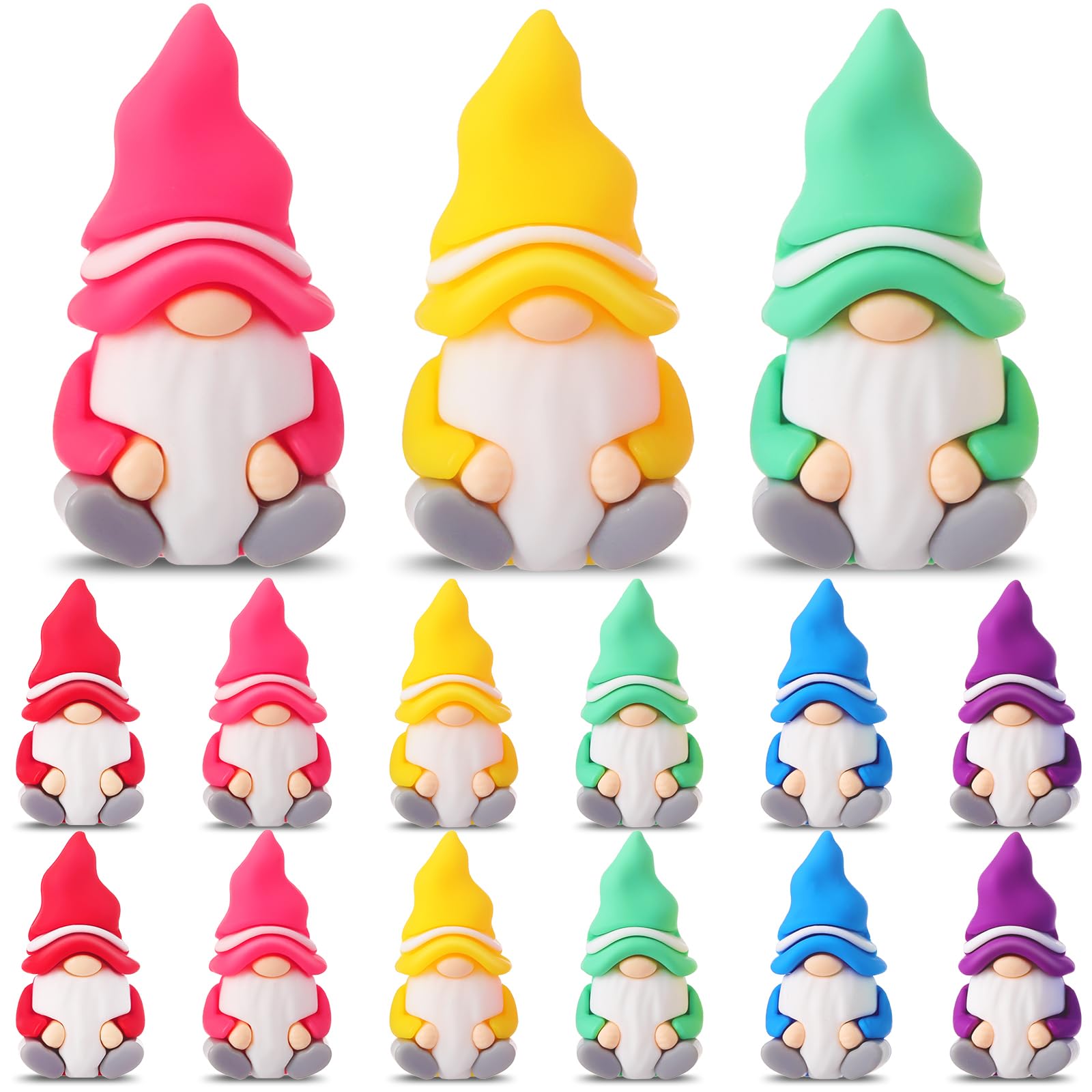 Photo 1 of DoubleFill 15 Pcs Mini Gnomes Figurines Tiny Fairy Resin Gnomes Statue Garden Bulk for Goody Bag Stuffers Filler Party Favors Gifts Decor Dwarf Statues Garden Dollhouse Micro Landscape Accessories
