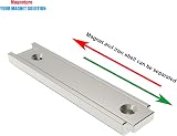 Magnetpro 8x 70lb Rectangular Neodymium Magnets 60x13.5x5mm Countersunk Hole view 3