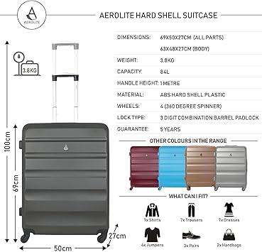 medium size suitcase dimensions