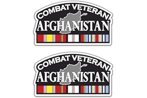 KRAMER STICKER'S SHOP Afghanistan Veteran Sticker Campaign Decal 8" Afghanistan Bumper Sticker Car Truck Laptop Window Motorcycles Vinyl