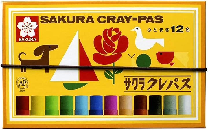 Amazon Co Jp サクラクレパス クレパス 12色 ゴムバンド付き Lp12r ホビー