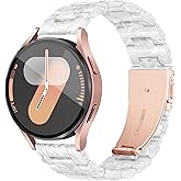 YGTIECS Compatible with Samsung Galaxy Watch 7/6/5/4 40mm 44mm/ 5 Pro 45mm/ Watch 6/4 Classic 43mm 47mm 42mm 46mm/ Active 2 44mm 40mm, 20mm Soft Resin Replacement Samsung Watch Bands
