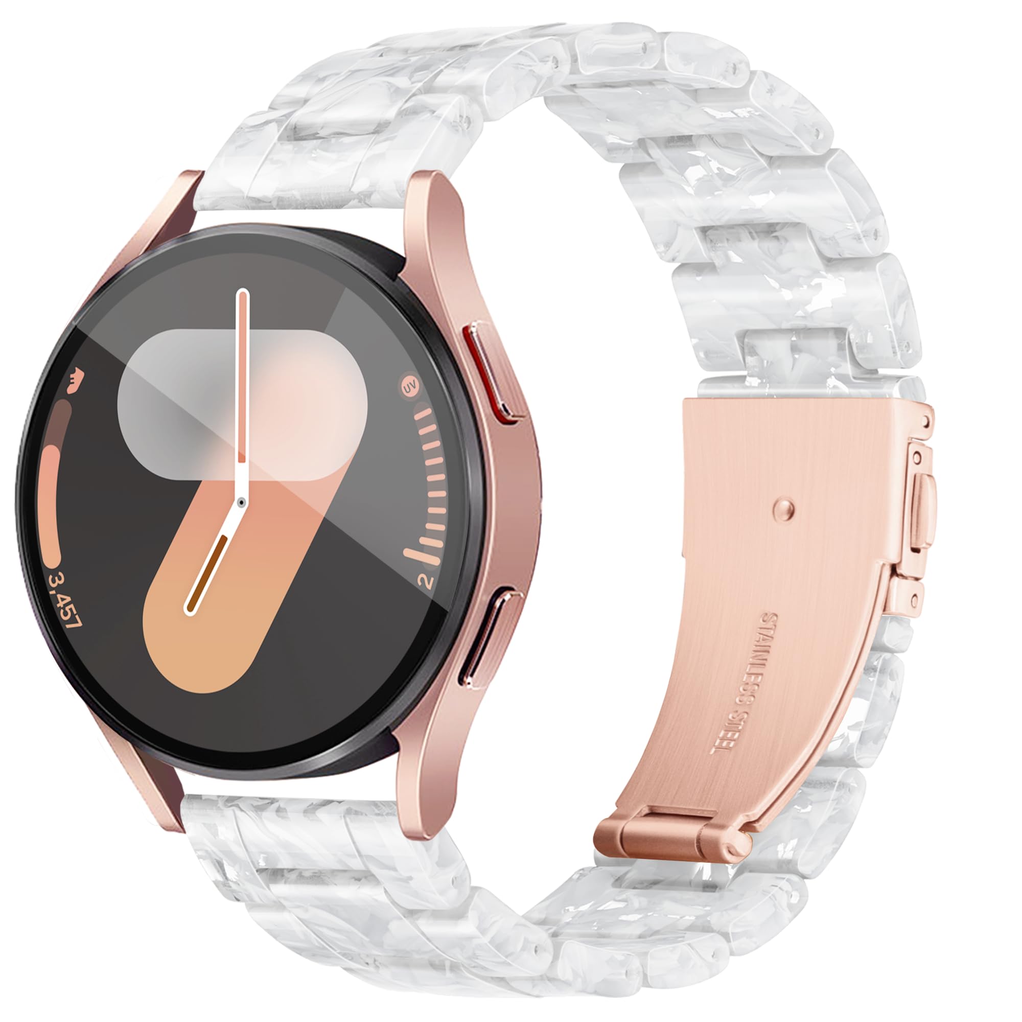 YGTIECS Compatible with Samsung Galaxy Watch 7 FE 6 5 4 40mm 44mm, 5 Pro 45mm, Watch 6 4 Classic 43/47mm 42/46mm, Watch 3 41mm, Active 2 40/44mm, 20mm Soft Resin Replacement Samsung Watch Bands