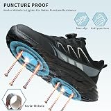 SOMIYAMI Safety Trainers Steel Toe Cap Shoes 9UK Black Lightweight Breathable view 6