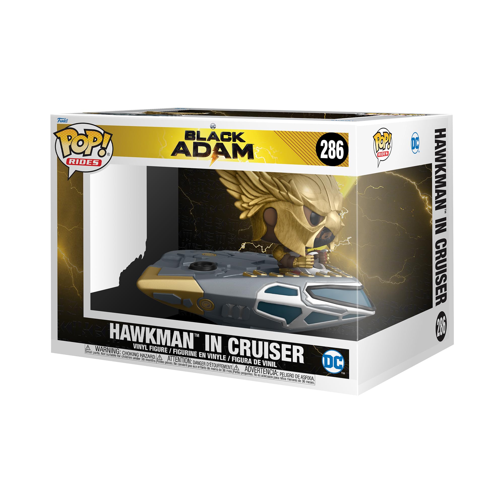 Funko POP! Ride Super Deluxe: Black Adam - Hawkman on Hawk Cruiser - Collectable Vinyl Figure - Gift Idea - Official Merchandise - Toys for Kids & Adults - Movies Fans - Model Figure for Collectors