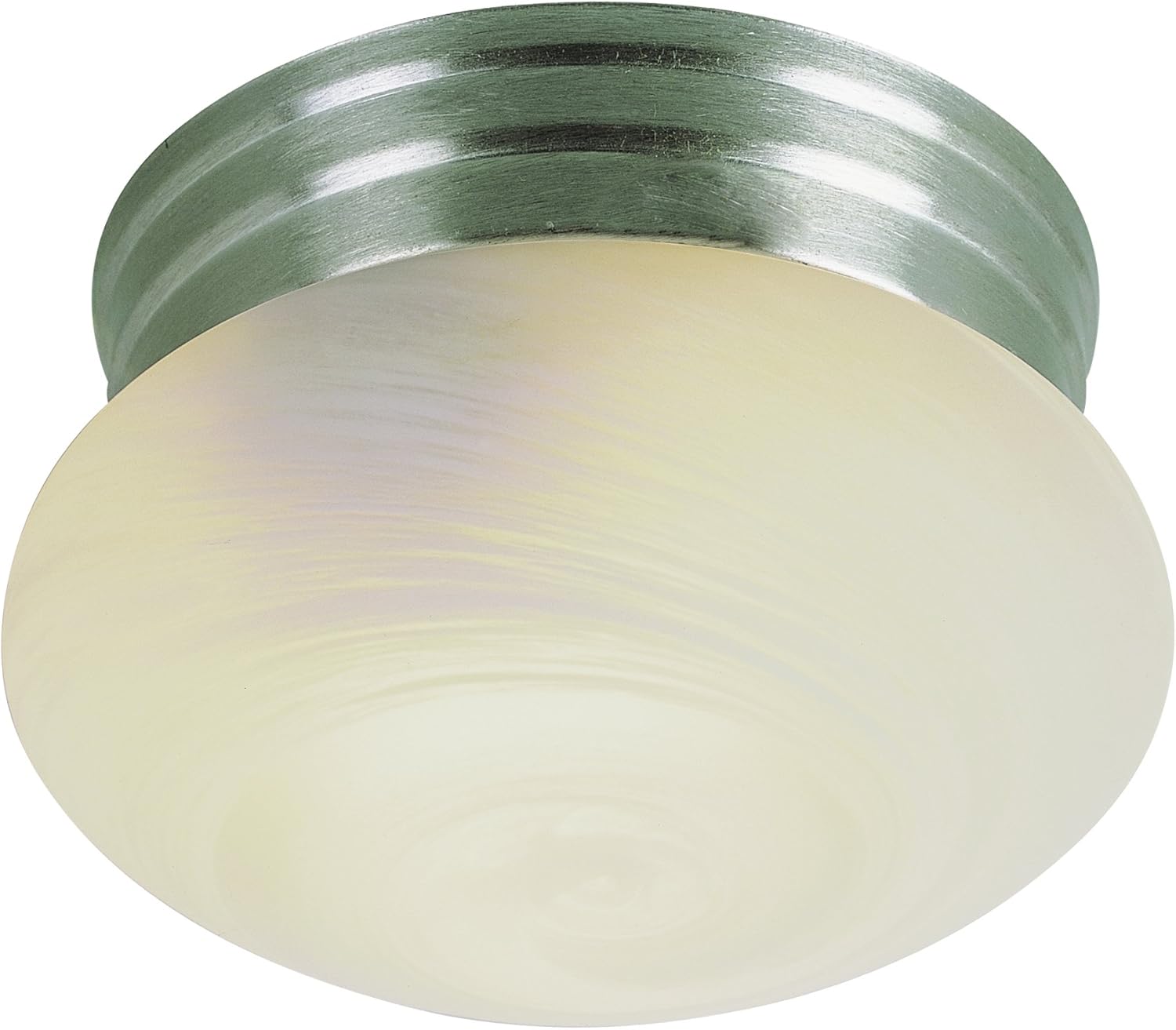 Trans Globe Lighting Trans Globe Imports 3619 BN Traditional One Light Flushmount from Dash Collection in Pwt, Nckl, B/S, Slvr. Finish, 8.00 inches, Brushed Nickel