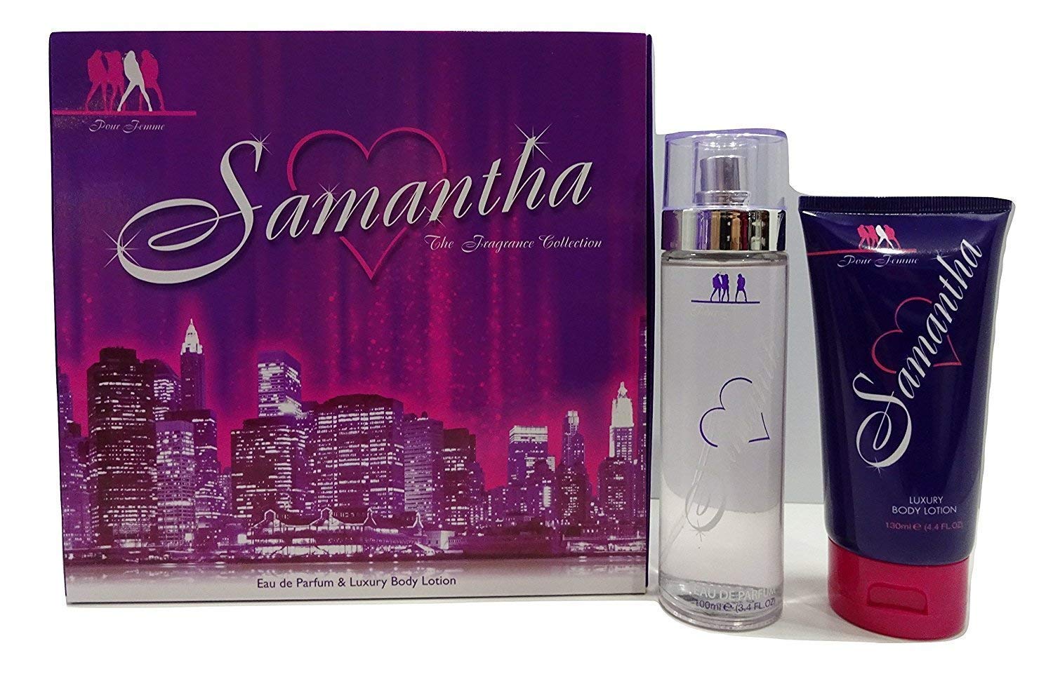Samantha 2pc Perfume Gift Set For Women - 100ml Eau De Parfum Pour Femme & 200ml Luxury Body Lotion