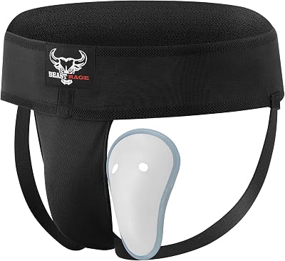 BEAST RAGE Boxing Groin Guard Men Sweat-absorbent Ventilated L
