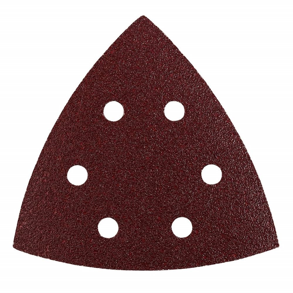 kwb Sanding Triangles 105 Mm Made of High-Grade Aluminium Oxide with Grit 80, Tool-Free Change, Synthetic Resin Bonding and Reinforced Paper Backing for Coarse Sanding of Wood and Metal
