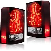 PAANLOK Set of 2 Direct Fit OE Replacement Tail Lights for 2009-2015 Honda Pilot - Dark Red Complete Assembly with Bulbs &amp; Harness, DOT SAE Certified Waterproof OEM-Style Lamps, Plug and Play