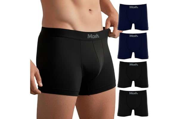 Kit 4 Cuecas Boxer Mash Microfibra Sem Costura Respirável Masculina