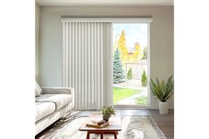 CHICOLOGY Vertical Blinds , Door Blinds , Blinds & Shades , Blackout Blinds ,Window Shade , Vertical Blinds for Sliding Doors , Sliding Blinds Oxford Alabaster (Vinyl) 78"W X 84"H