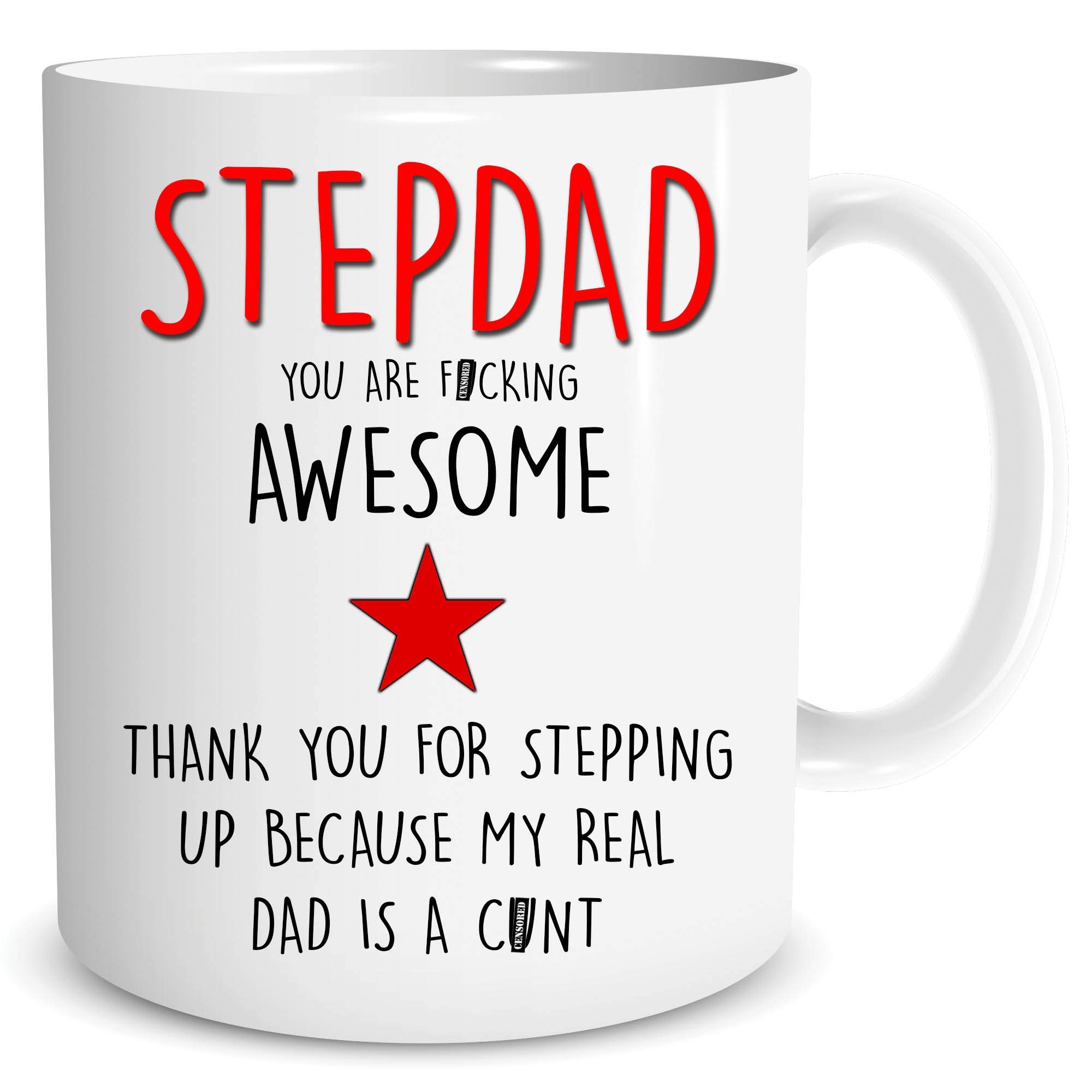Stepdad Gift Birthday Present Father's Day Awesome Funny Rude Mug Cup WSDMUG1639