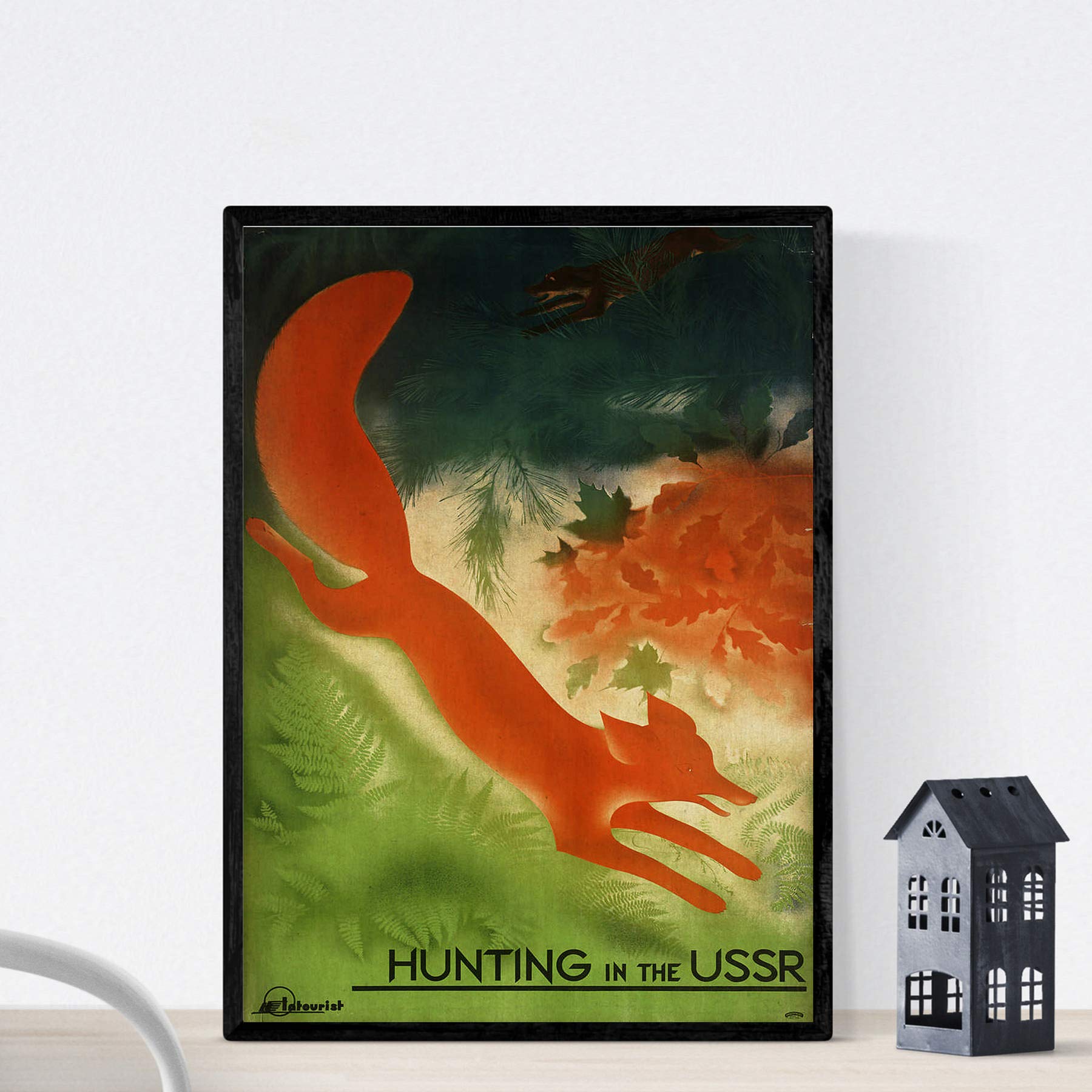Nacnic Vintage Poster Vintage poster advertising. Hunting in the USSR. A4 size