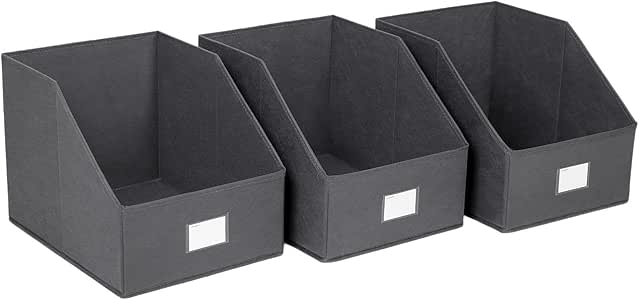 SONGMICS Songmic Tela Cubo para almacenaje Set de 3 Cajas de almacenaje