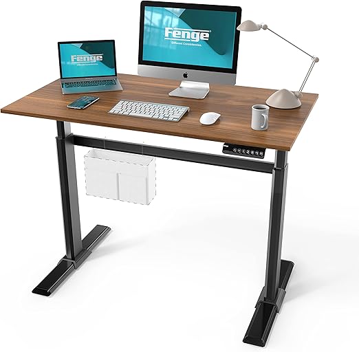 Fenge Electric Standing Desk 110x60cm Height Adjustable Computer Desk
