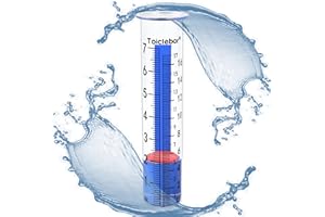 Toiclebor Rain Gauge Replacement Tube,Freeze Proof Tube Plastic with Red Float Marker,Dual Scale,8.11 Inch Height,Model RM-T0
