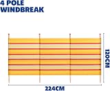 Yello WBL Printed Outdoor Windbreak 120 cm H x 224 cm W Striped view 8