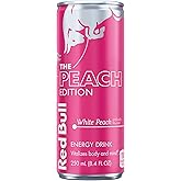 Red Bull Energy Drink, White Peach, Peach Edition | contains caffeine, taurine, B-vitamins, sugar, and water, 8.4 fl oz can